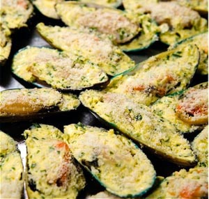 mussels gratin dish