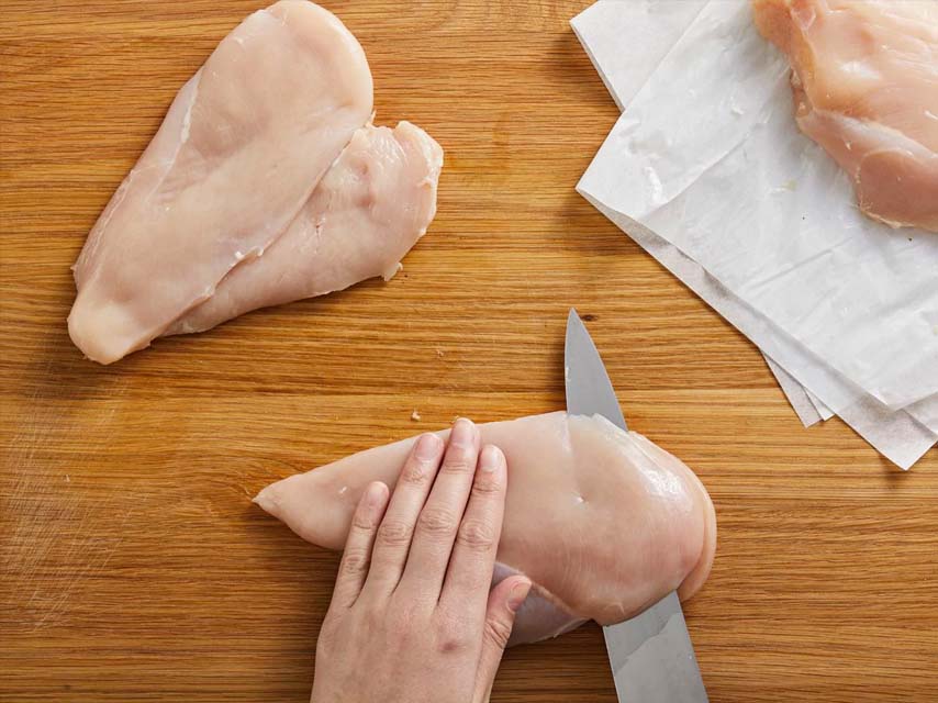 couper le poulet